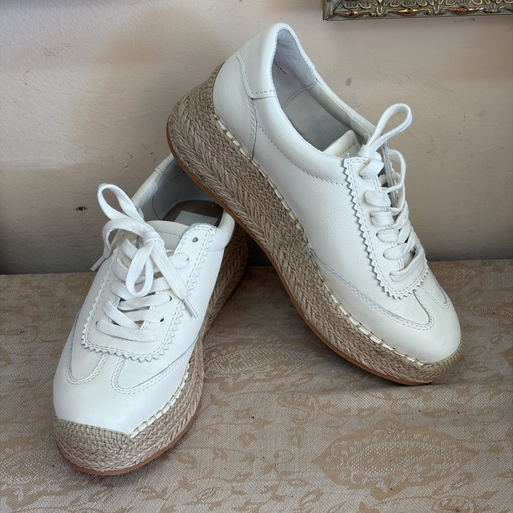 DV by Dolce Vita White Espadrille Shoes Platform Tennis Shoe Style - Picture 5 of 10